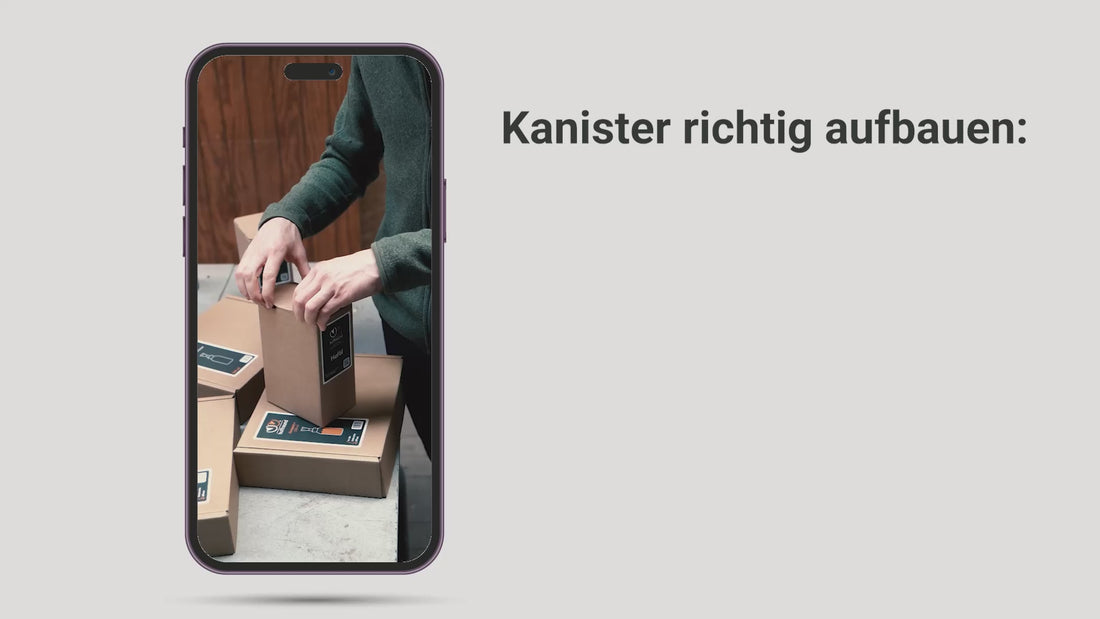 Auf dem Video wird dargestellt, wie das Huföl zum Nachfüllen des Huffreunds Schritt für Schritt ausgepackt wird inkl. Tonspur.